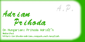 adrian prihoda business card